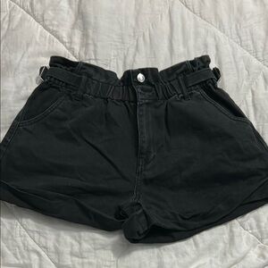 Forever 21 Black Women's high waisted, gathered Shorts (medium)